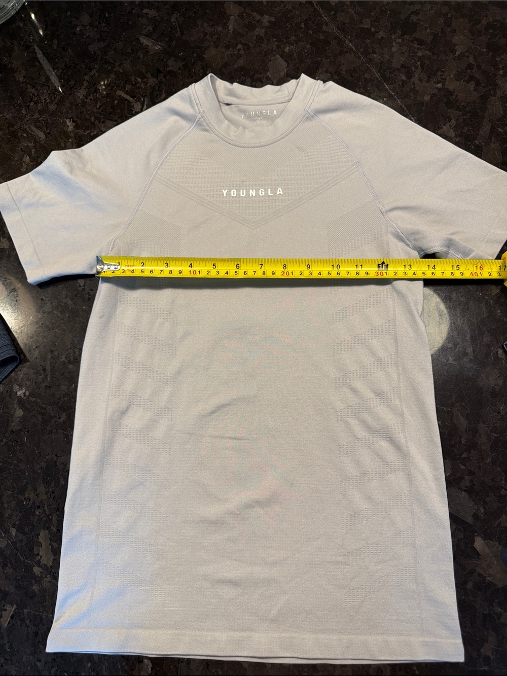 YoungLA Light Gray Athletic Performance Tee - Picture 2 of 3